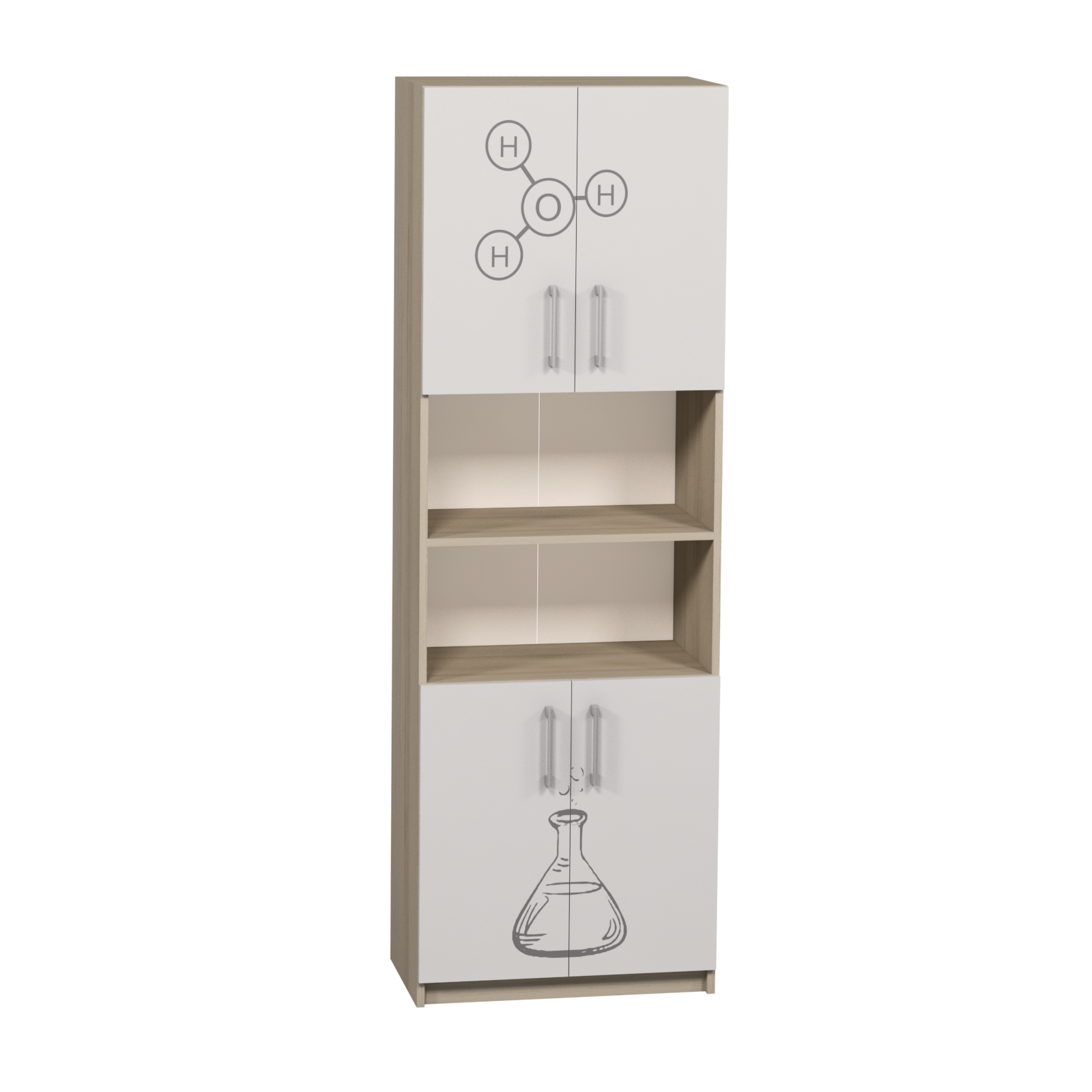 Шафа напівзакрита з чотирма дверцятами та унікальним фотодруком, 702х405х2115 мм, АНШАР ГРУП (7712+Ф)